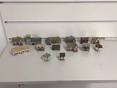 Buy 14 X Wade England Porcelain Whimsie Village Houses [NC] • 39.99£