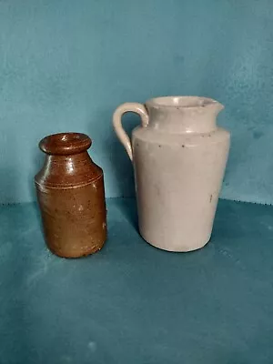 Buy Victorian Antique Stoneware Jug And Pot • 16.50£