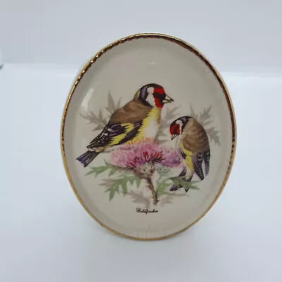 Buy Vintage Szeiler Studio English Bud Posy Vase Featuring Two Goldfinches On A This • 5.98£