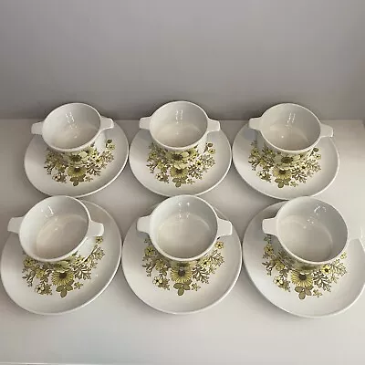 Buy Hostess Tableware Debutante Soup Bowls & Plates (x6) Retro Vintage Floral Flower • 24.99£