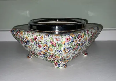 Buy Midwinter Chintz Footed Centrepiece Bowl-1940s-7.5 X 7.5 Inch-decorator Piece • 10£