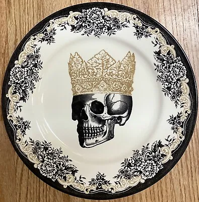 Buy Royal Stafford Skull With Crown Dinner Plates Set Of 4 Halloween • 75.65£