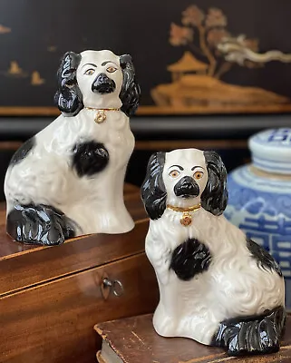 Buy Sumptuous PAIR Rare English Staffordshire Beswick Royal Spaniel Mantle Dogs 5.5” • 330.92£