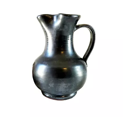 Buy Vintage Gunmetal Black Prinknash Pottery Jug Pitcher Ewer Vase Goth Decor 16 Cm • 15£