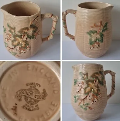 Buy Vintage Arthur Wood Beige Floral 3.5 Pint Jug • 5.99£