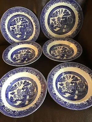 Buy Vintage Barratts Of Staffordshire Old Willow Bowls And Plates • 25£