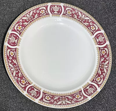 Buy Vintage Wood And Sons Vitrex Red Florentine Dinner Plate 9 ½” Diameter • 2£
