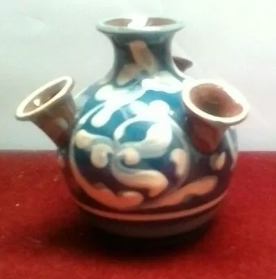 Buy Aller Vale Pottery Torquay Udder Posey  Vase  Blue Sandringham  8.5 Cm • 18£