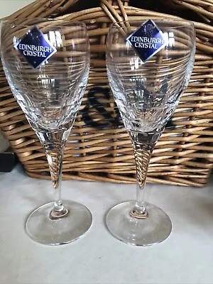 Buy Edinburgh Crystal Sherry Wine Glasses Crystal 16 Cm X2 New • 22.99£