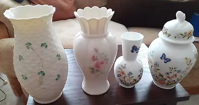 Buy Collection Of Vases: Belleek Kylemore, Donegal China. 2 X Aynsley Cottage Garden • 9.99£