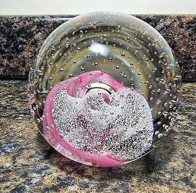 Buy Caithness Glass Paperweight  PINK CHAMPAGNE  Colin Terris Design. • 8.99£