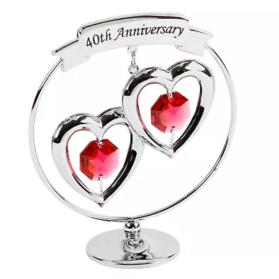 Buy Crystocraft Two Hearts 40th Anniversary Ornament • 12.95£