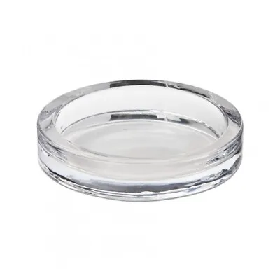 Buy Clear Glass Round Candle Holder Base Plate Dish Coaster Pillar Church Candles • 3.49£