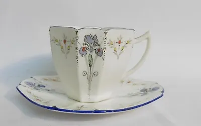Buy Shelley Queen Anne Coffee Cup & Saucer  Blue Iris  11561 • 19.99£