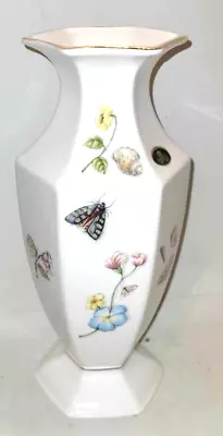 Buy Aynsley Natures Delights Large 10  Hexagonal Bone China Vase • 15.99£