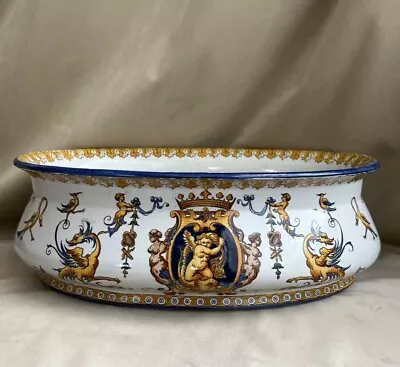 Buy 19Th Century Antique Glazed Earthenware GIEN Faience Bowl FRANCE  • 582.79£