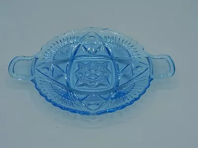 Buy Art Deco Glass Dish, Prob. Bagley, Pale Blue Pressed Glass, Lug Handles  • 5£