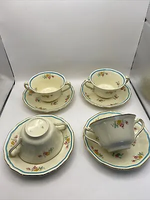 Buy Rare 1930 Alfred Meakin Astoria Shape Blue Ring Marigold Tea Cup And Saucer Set • 42.52£