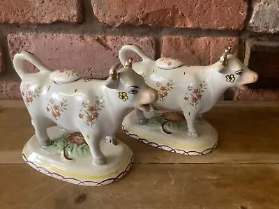 Buy Early Staffordshire Cow Creamers Pair Of • 30£