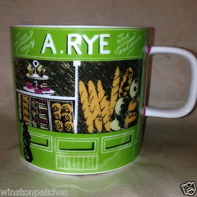 Buy Typhoon A Rye Bakery & Patisserie Storefront Mug 14 Oz Green With Pink Door • 28.81£