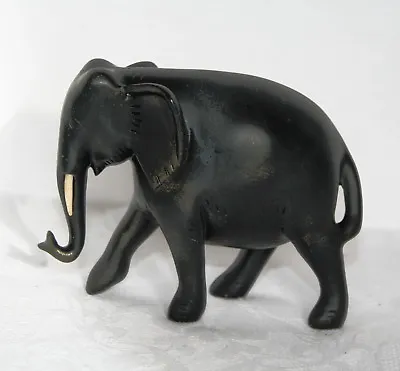 Buy 11cm ELEPHANT - AFRICAN ANIMAL WILDLIFE - TRADITIONAL BLACK EBONY STYLE - GIFT • 9.99£