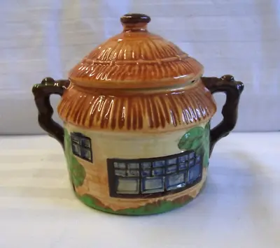 Buy Vintage Beswick Ware  Thatched Cottage 2 Handled Pot With Lid- Sugar, Jam • 2.99£