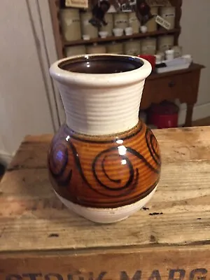 Buy Vintage Austrian Mid-Century West German Pottery Style Vase With Swirls – Great! • 9.99£