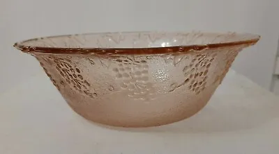 Buy Lot Of 2 Vintage 7  Pink Depression Glass Salad Soup Bowls With Grape Clusters  • 23.67£
