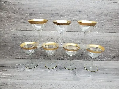 Buy Vtg Tiffin Franciscan Minton Gold Encrusted Wine Glasses Goblets,  Qty 7 • 54.74£