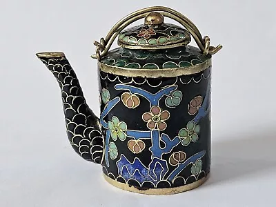 Buy A Vintage Chinese Cloisonne And Champleve Enamel Miniature Teapot • 10£