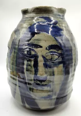 Buy Large Multi Faces Studio Pottery Vase Vessel  Ceramic Signed CHIN • 91.48£