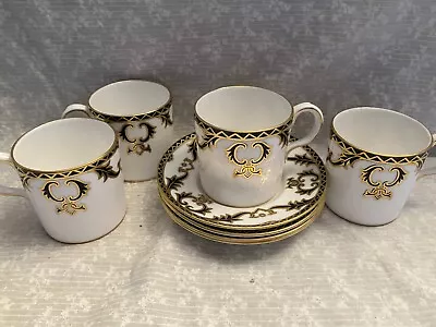 Buy Set Of 4 Demitasse Cup And Saucer. Majesty Royal Crown Derby. English Bone China • 110.46£