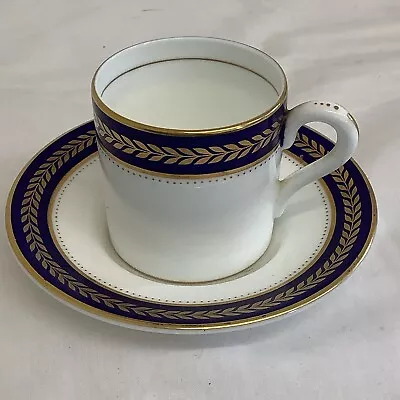 Buy Coalport Blue Wheat Small Demitasse Espresso Blue Cup And Saucer Set • 13.95£