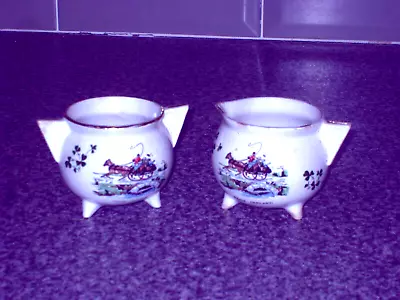 Buy Carraigaline Pottery Sugar & Creamer Cauldron Shape • 10£