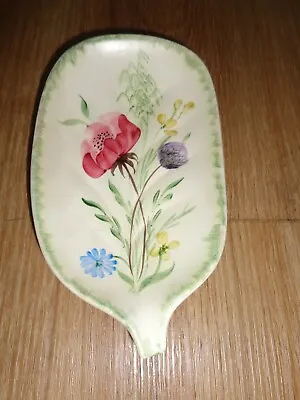 Buy Vintage E Radford Hand Painted  matt Finish Leaf Shape Dish Floral, Immac  • 8.99£