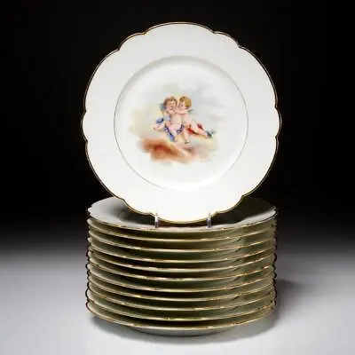 Buy Sevres Chateau Des Tuileries French Porcelain Cherub Plates Set Of 12 Antique • 804.26£
