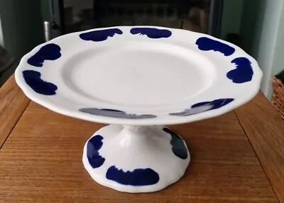 Buy Vintage Bishop And Stonier Bisto Cake Stand White And Colbolt Blue 9  Stunning  • 29.99£