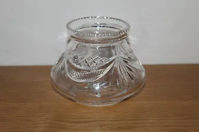 Buy Vintage Clear Cut Glass Sugar Bowl • 10£