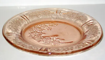 Buy Vintage Federal Pink Depression Glass Sharon Cabbage Rose Plate 6” • 3.73£