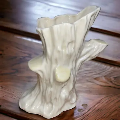 Buy Vintage Irish Belleek Tree Trunk Porcelain Vase Ivory 6.75” EUC • 26.85£