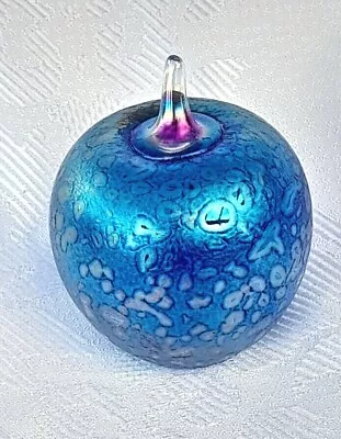 Buy Heron Glass Blue Apple 6.5cm High - Comes  With Gift Box - Hand Made In Cumbria • 28£