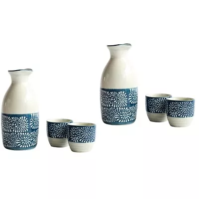 Buy  Pottery Ceramic Cups Japanese Sake Wine Set Decor For Home Porcelain • 37.15£
