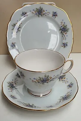 Buy Vintage Colclough China Bone China Blue Floral Tea Trio C1953-56 Made In England • 21.88£