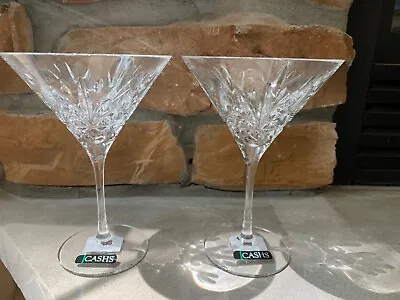 Buy Cashs' Irish Crystal Martini Glass Annestown Ireland Mint - Stamped • 67.56£