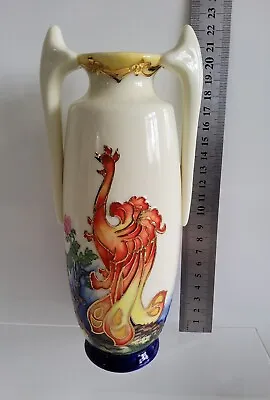Buy Old Tupton Ware Hand Painted Vase  21cm Tall Bird Floral Design  • 29.99£