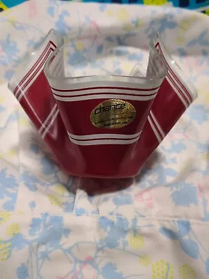 Buy Vintage Chance Handkerchief Vase Candy Stripe Red & White Coloured Glass Decor  • 10£