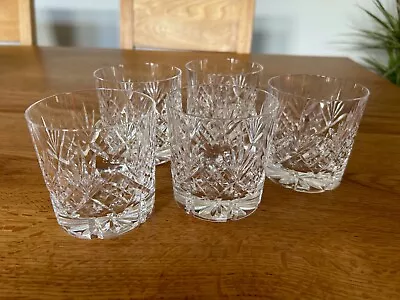 Buy Edinburgh Crystal FIVE WHISKEY Glasses Embassy Pattern • 25£