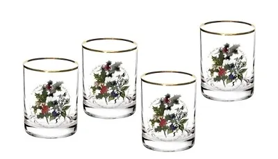 Buy Portmeirion Holly And Ivy - Double Old Fashioned Short Tumblers Set Of 4   • 22.99£