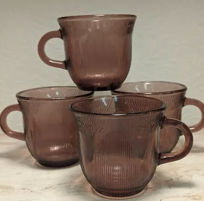 Buy Vtg Set Of 4 Fortecrisa Mexico Cups Mugs Glassware Amethyst Sunflower Pattern  • 28.75£