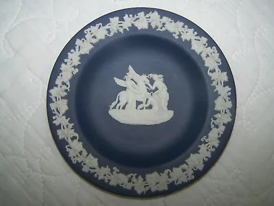Buy Vintage Wedgewood Jasper Blue And White Greek Design Small Dish - G19 • 11.57£